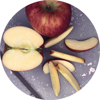 Sliced apples